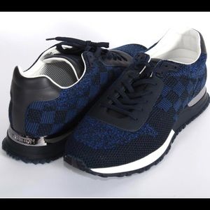 Louis Vuitton Navy Blue Damier Pattern low Cut